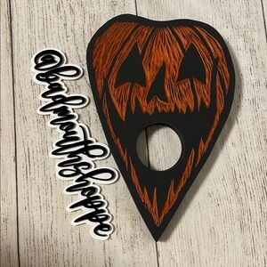 *Pumpkinhead Printshop Jessi Hardesty Laughing Jack Planchettes Wood Carving Art